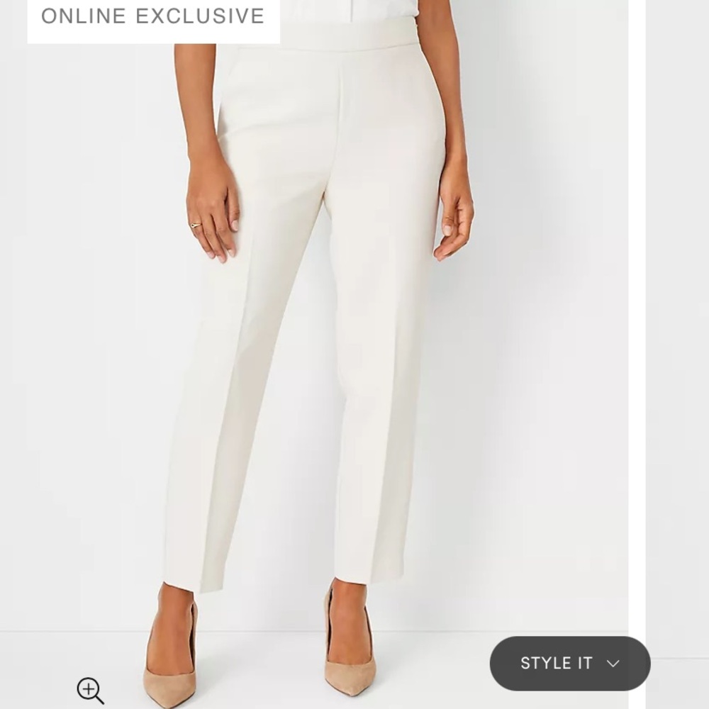 Ann Taylor tailored ivory pants